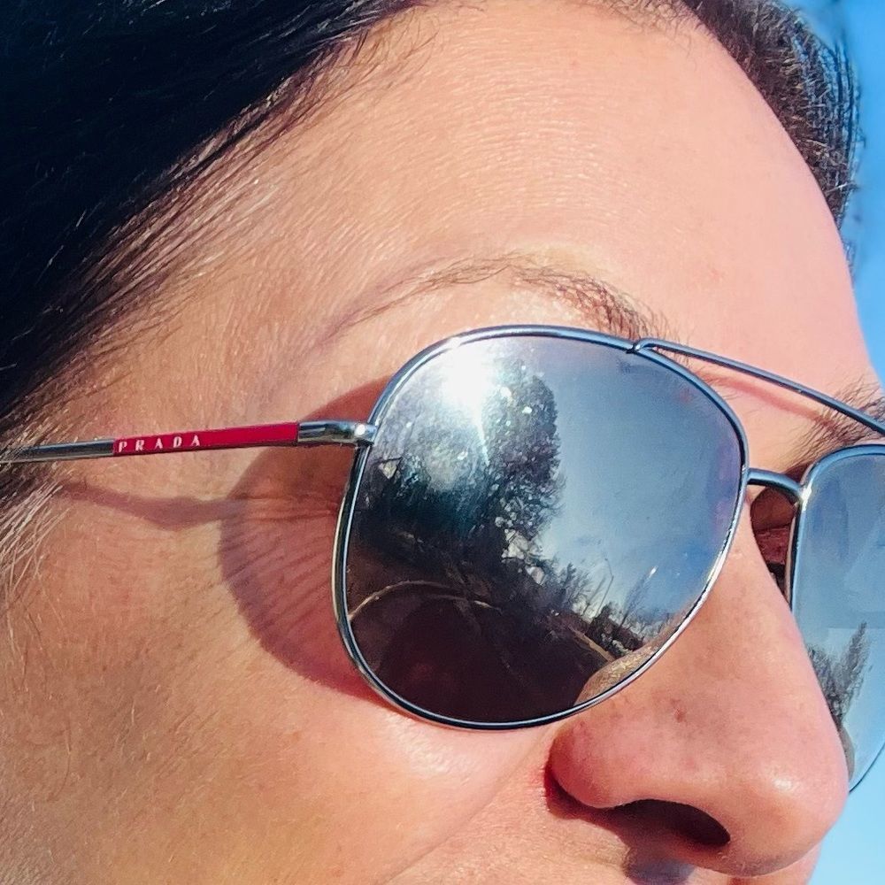 Prada Classic Authentic Silver Reflective Lenses … - image 4